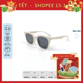 Gọng Kính Mát Gm Momati Vuông Nam Nữ Kính Mát Unisex Màu Trắng Kính Mắt Gomoeyewear