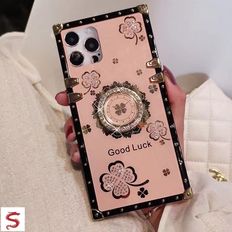 Ốp Điện Thoại Hình Vuông Lấp Lánh Sang Trọng Cho iphone 15 14 13 12 11 pro max xr xs