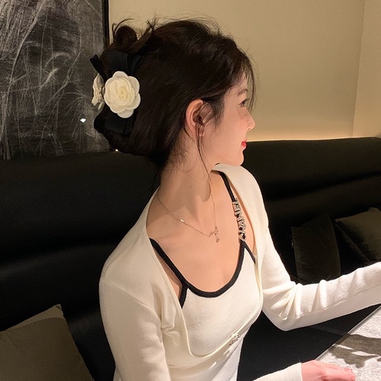 Kẹp Tóc Hoa Hồng Trắng Sang Chảnh Tiểu Thư | Cài Tóc Yong by Yong