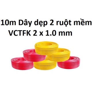 10 mét dây dẹp 2 ruột mềm vctfk 2x1.0 - cadisun chính hãng
