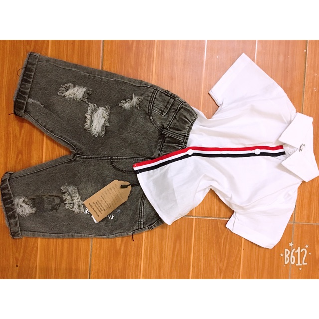 Set boy sơ mi quốc dân cho bé trai