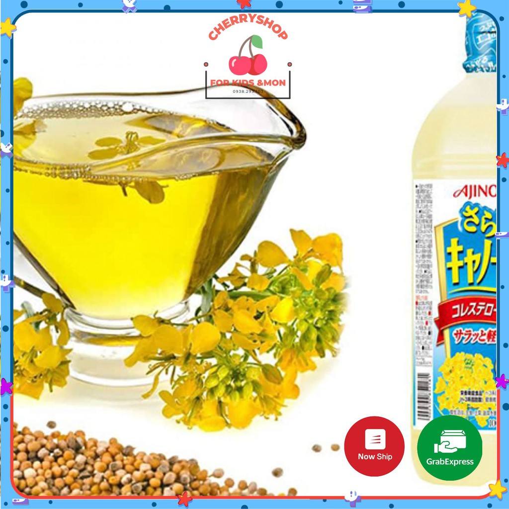 Dầu ăn hạt cải Ajinomoto nội địa Nhật Bản chai 1 lít