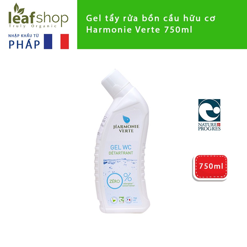 Gel tẩy rửa bồn cầu hữu cơ Harmonie Verte 750ml