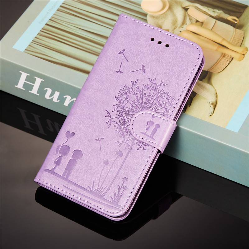 Bao Da Pu Họa Tiết Hoa Bồ Công Anh Thời Trang Cho Samsung Galaxy Note 20 Ultra Note 10 Lite Note 10+ Note 9 S10 Lite S20 Fe A7 2018 A750 wallet soft pu leather flip stand mobile phone holder case cover