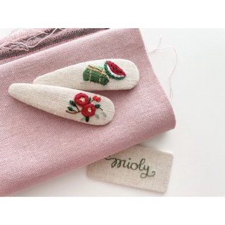 KẸP TÓC THÊU TAY- TẾT ƠI TẾT (by Mioly)