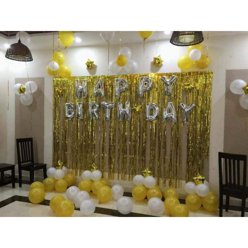 Rèm kim tuyến 1m x 2m trang trí tiệc cưới happy birthday - laser rain curtain party wedding backdrop decoration 2 đánh g