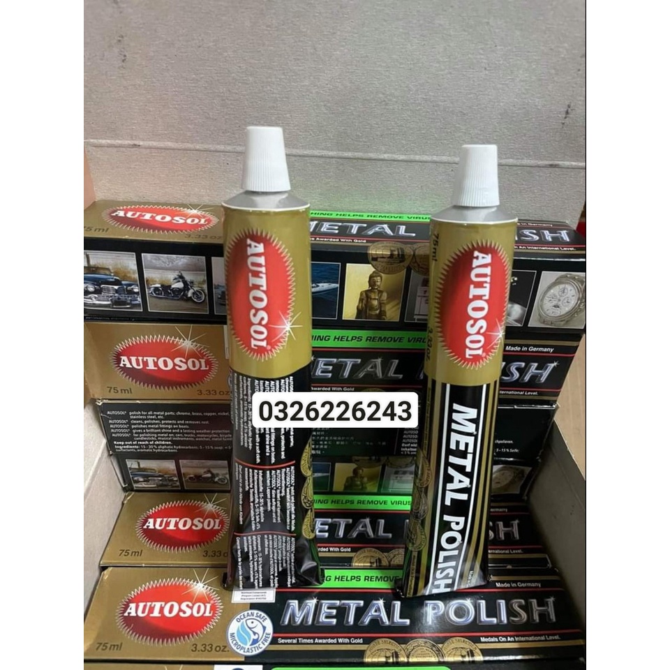 Autosol Metal Polish 75ml - đánh bóng kim loại, sơn inox, nhôm