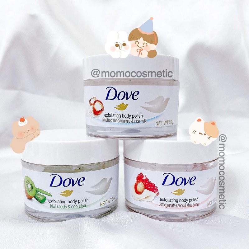 Set tẩy da chết body Dove bản Trung (mỗi hũ 50gr)