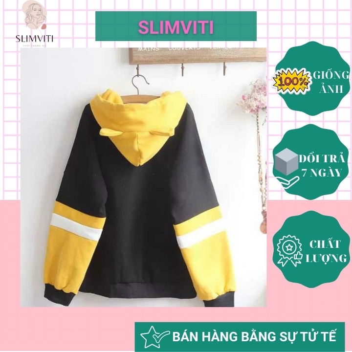 Áo hoodie cute form rộng nam nữ có dây kéo SLIMVITI KN01 | BigBuy360 - bigbuy360.vn