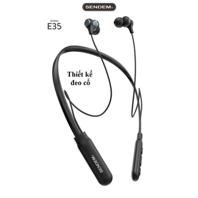 [CHÍNH HÃNG] Tai nghe Bluetooth thể thao đeo cổ sendem SD design e35 Bluetooth 5.0 | BigBuy360 - bigbuy360.vn