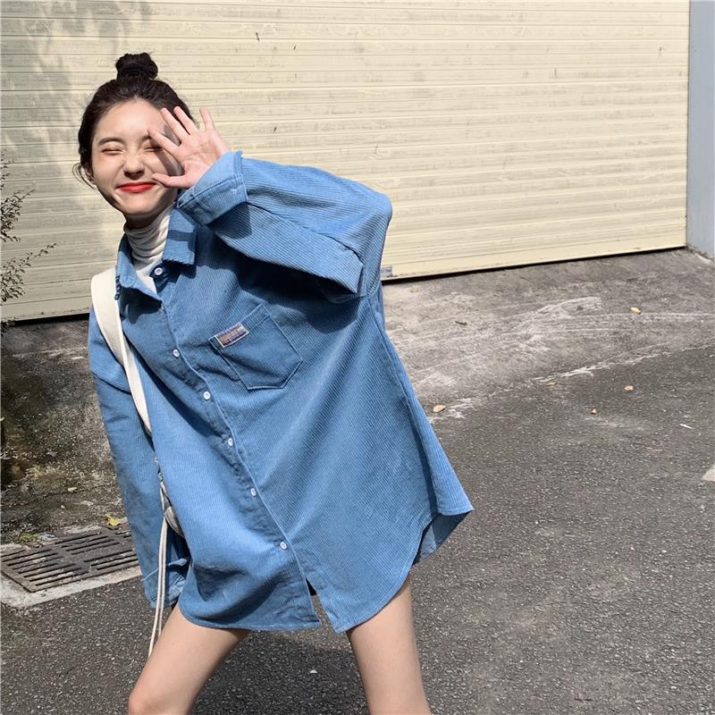 Áo khoác sơ mi tay dài thời trang dành cho nữ