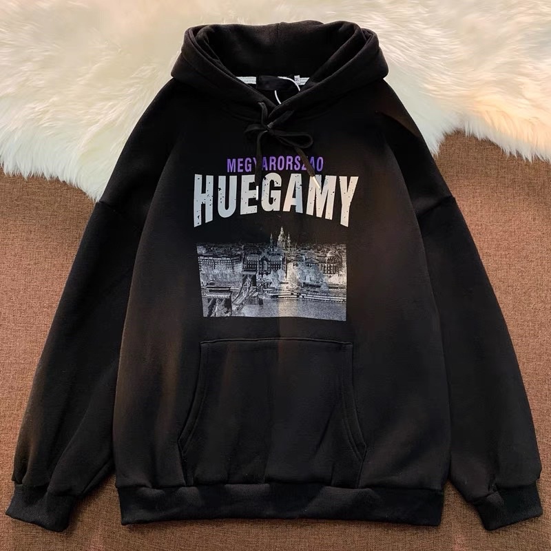 Áo Nỉ Ngoại Hoodie HUEGAMY [FREESHIP] Áo Nỉ Ngoại Form rộng Ulzzang