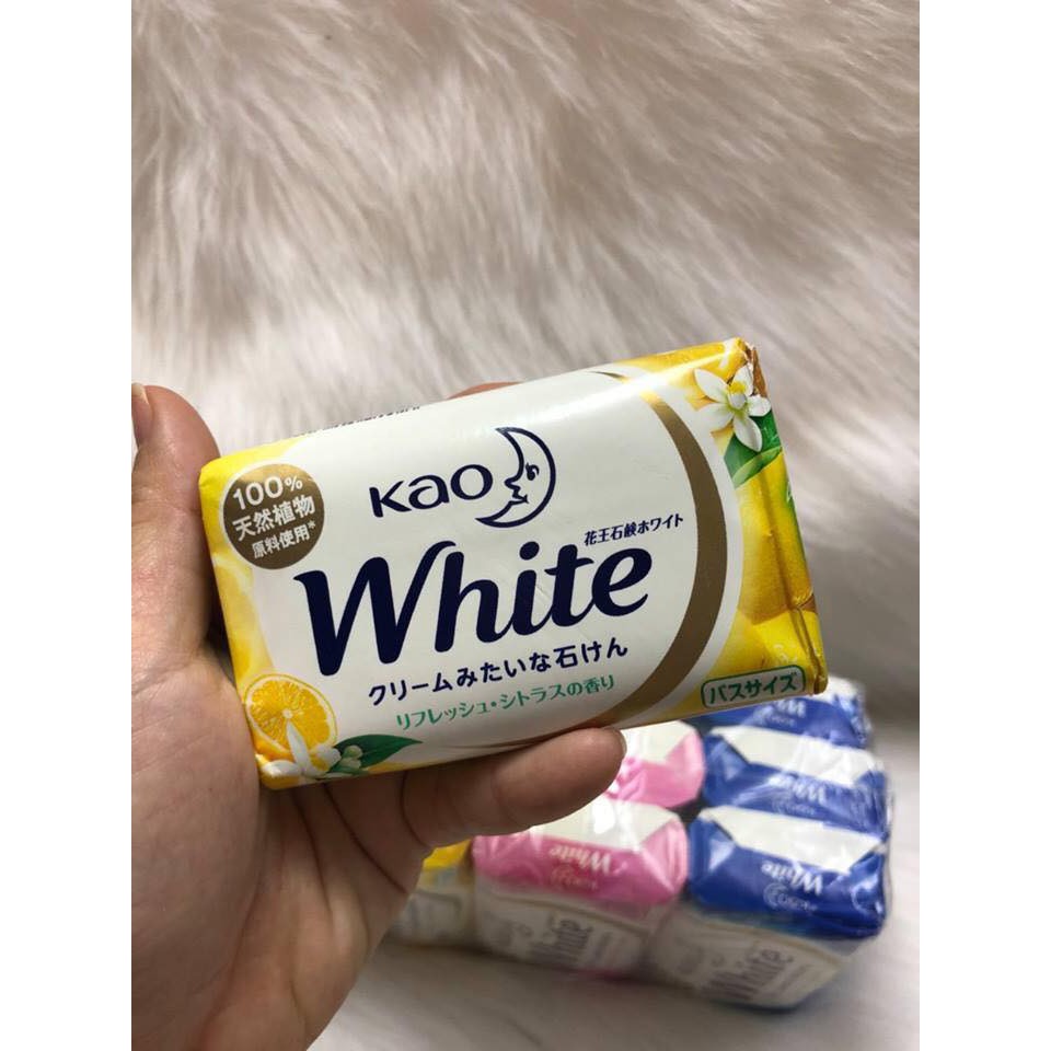 Xà phòng xà bông tắm Kao white 130g nội địa Nhật Bản