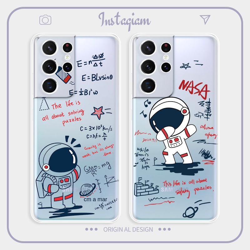 Ốp Lưng Trong Suốt Siêu Mỏng Chống Rơi Cho Samsung S21 S20Fe S20 + S10 S9Plus S8