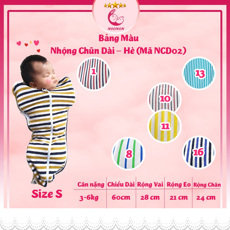 Nhộng Chũn 𝑭𝑹𝑬𝑬𝑺𝑯𝑰𝑷Quấn Chũn NOONON Giúp Bé Ngủ Ngon NCD01