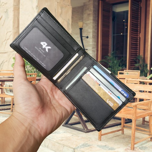 Ví Da Nam Dáng Đứng Da Bò Thật Nhập Khẩu Thời Trang Cao Cấp BB04 - BH 12 Tháng