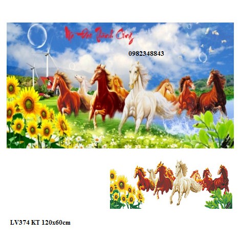 Tranh đính đá mã đáo thành công KT:120x60cm. Tranh gắn đá chưa đính.