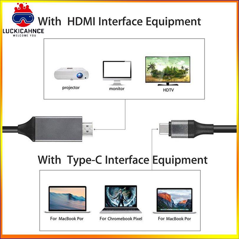 Cáp Chuyển Đổi Usb-C Sang Hdmi Hdtv 4k Cho Samsung Galaxy Note 8 9 S10 + Plus