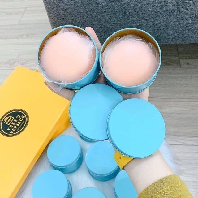 Combo 10 miếng dán ti silicon hộp sắt