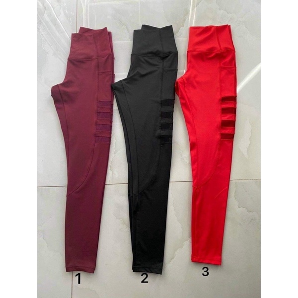 Legging dài phối lưới