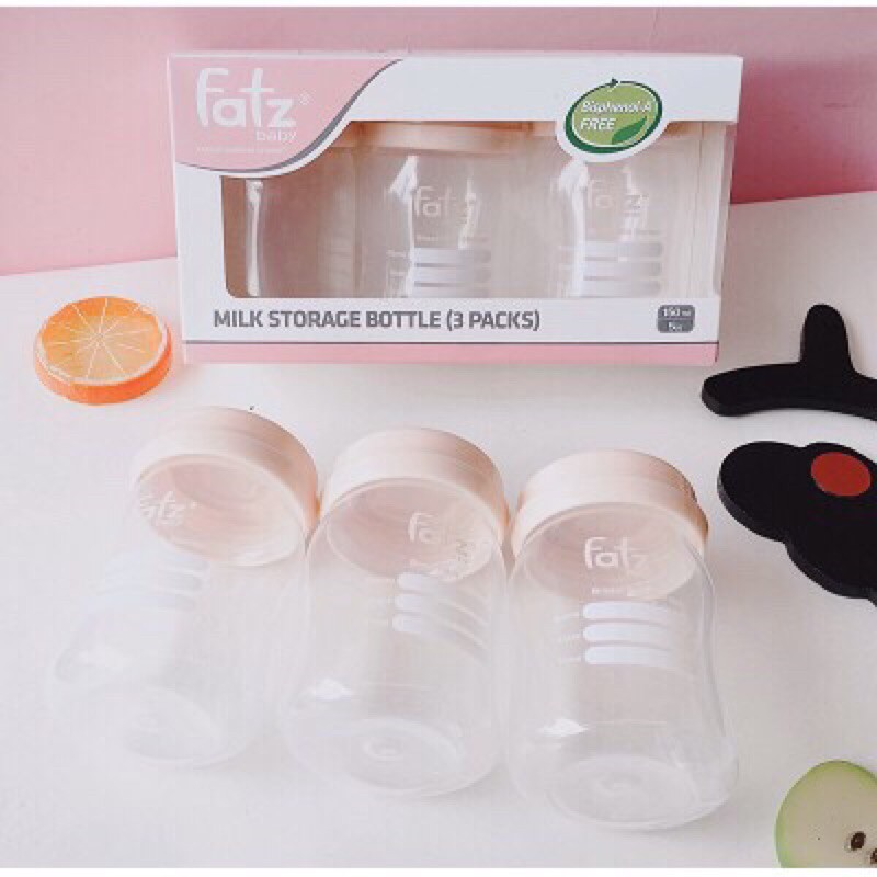 Bộ 3 bình trữ sữa 150ml FatzBaby Hàn Quốc