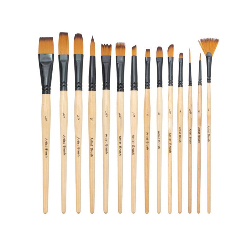 Set 14 Cọ Vẽ Màu Nước Kèm Túi Đựng
