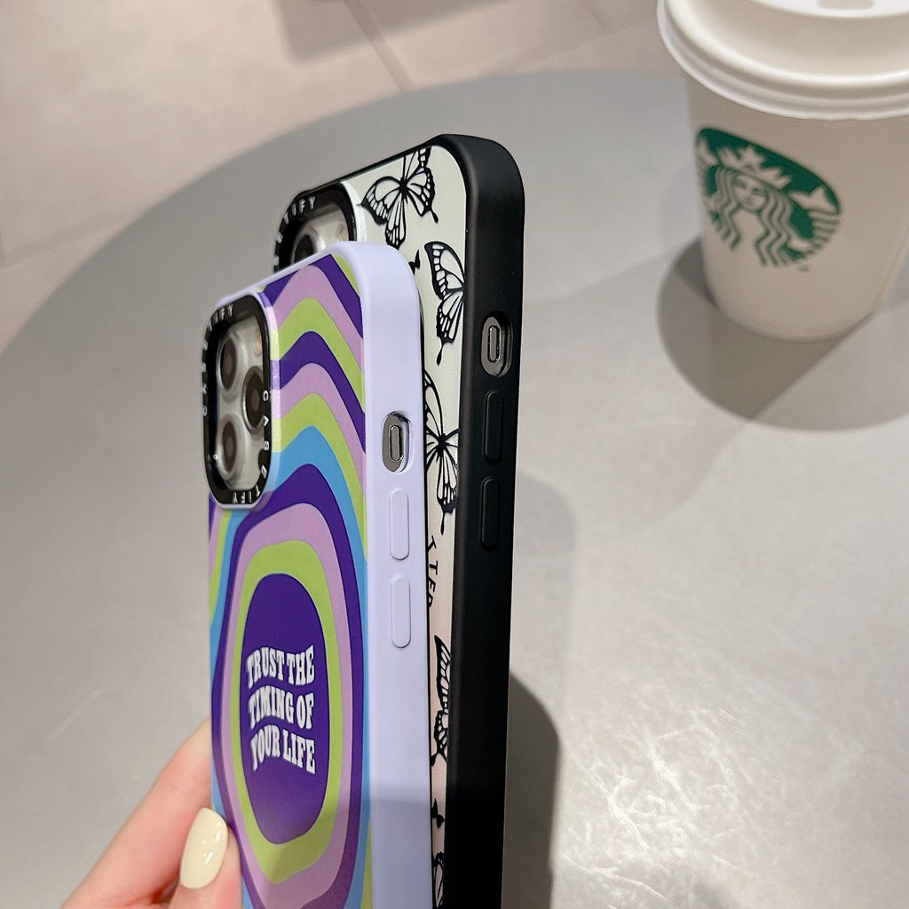 Ốp Điện Thoại TPU Mềm Họa Tiết Bướm Hồng Thời Trang Chống Trầy Chống Rơi Cho iPhone 14PM 11 13 Pro Max 12 Pro