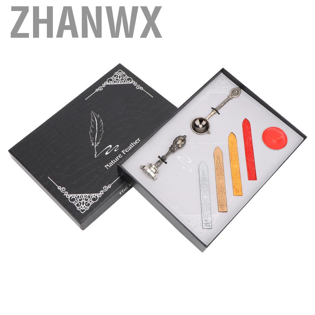 Zhanwx Sealing Wax Stamp Kit  Vintage Classical Romantic Alphabet Initial Letter Symbol Brass Color with Gift Box for Wedding Invitation Parcels Crafts