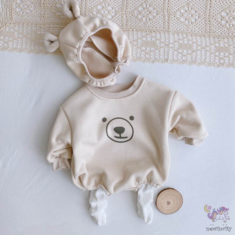 Áo liền thân + nón dễ thương cho bé