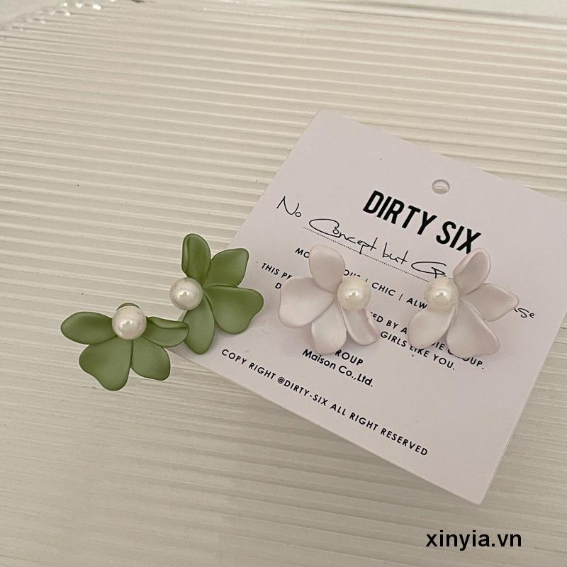 Bông Tai Mạ Bạc 925 Hình Cánh Hoa Xinh Xắn Thời Trang Cho Nữ