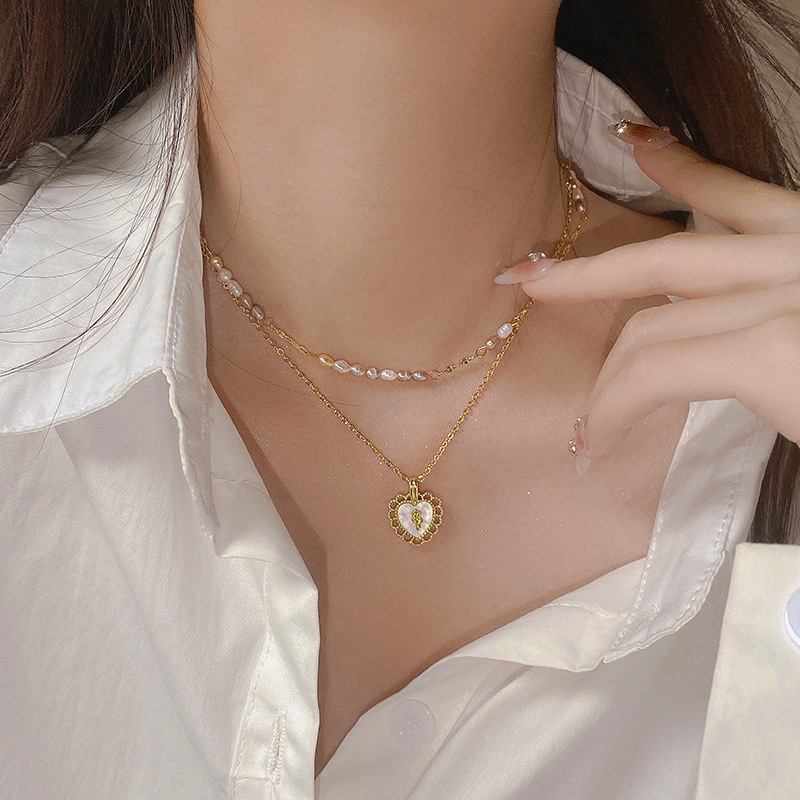 Vòng cổ Mặt Hoa Đính Ngọc Trai Nhân Tạo Thời Trang