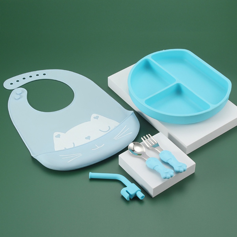 Bộ Bát Ăn Dặm Bằng Silicone Tiện Dụng Dành Cho Trẻ Nhỏ