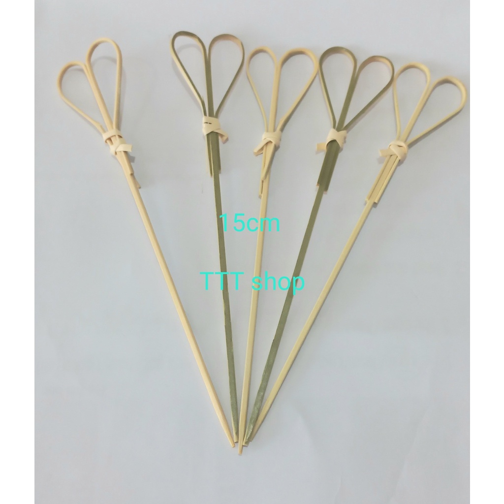 SET 100 QUE XIÊN TRE HÌNH TIM - DÀI 15CM