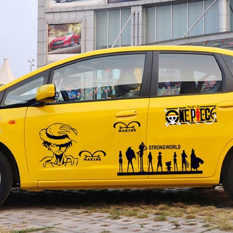 Sticker dán trang trí tường/ xe 150 x 65cm hình nhân vật hoạt họa One Piece