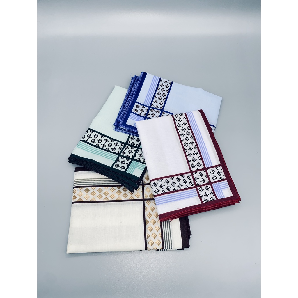 Combo 6 hoặc 12 Khăn tay nam tiệp ( Khăn mùi xoa ) khổ 38x38 , ánh thật , bảo đảm giao đúng hàng