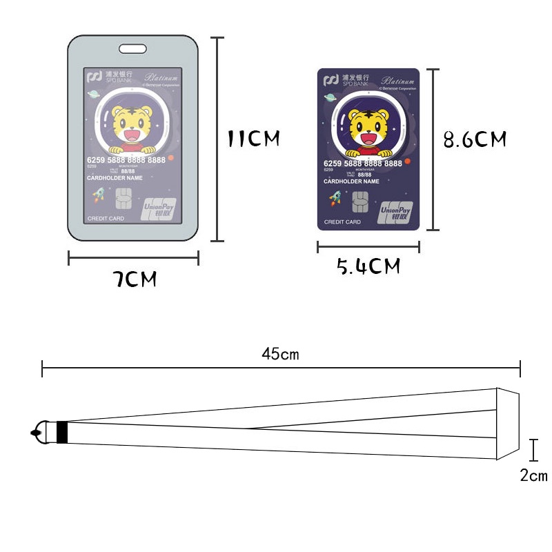 Bao Đựng Thẻ Hình Phi Hành Gia Hoạt Hình
