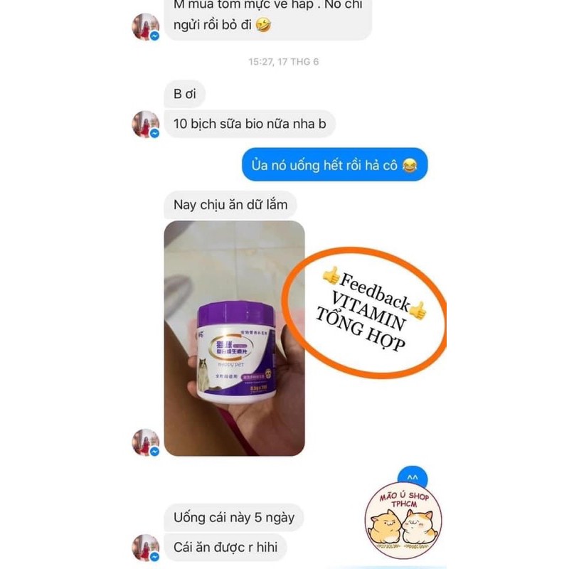 VITAMIN HAPPYCAT HỘP 200 VIÊN CHO MÈO