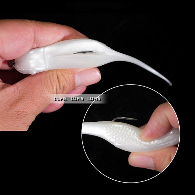 Set 6 Mồi Câu Cá Giả Hình Ếch Bằng Cao Su Mềm Kèm Móc