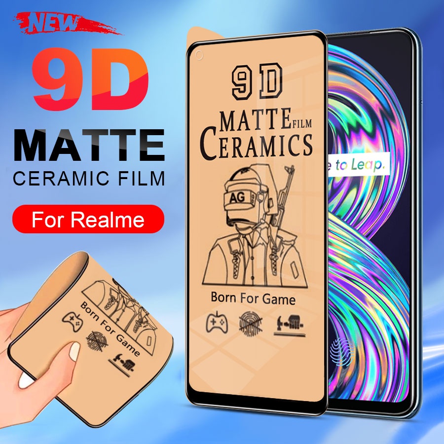 Full Màn HD và Nhám Chống Vân Tay Phim gốm mềm Miếng dán màn hình Cho Realme 10 9i 8i 7i 6i 5i 3 Pro V5 C3 C11 C12 C15 C17 C21Y C35 C31 C20 C25S C55 C53 XT X50 Narzo 20 30A 50A Không kính cường lực