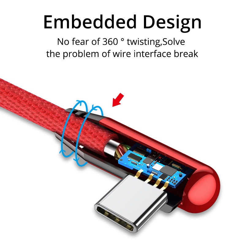 Dây Cáp Sạc HdoorLink Usb Loại C 90 Độ Cho Samsung / Android