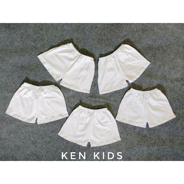 SÉT 5 Quần đùi ngắn trắng  bosinis  cotton cho bé