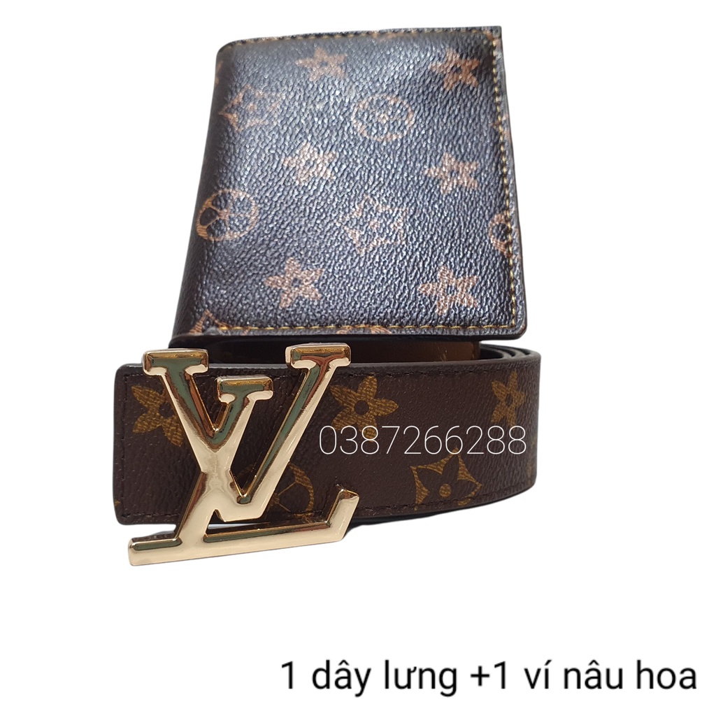 COMBO Thắt Lưng/Dây Nịt + Ví Da Nam Cao Cấp Kẻ Caro Da Tổng Hợp PVC HOT HIT 2021