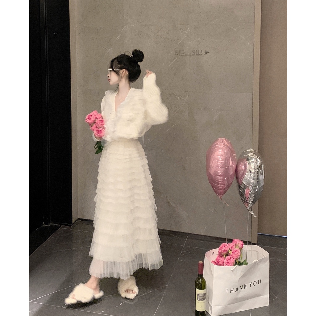 Bộ đồ nữ phong cách tiểu thư sang chảnh thanh lịch hàng Quảng Châu đầu xu hướng ngọt ngào 2022