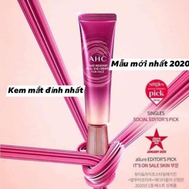 [30ml, 12ml] Mẫu Mới ss8 Kem mắt AHC Ageless Real Eye Cream For Face Season 8