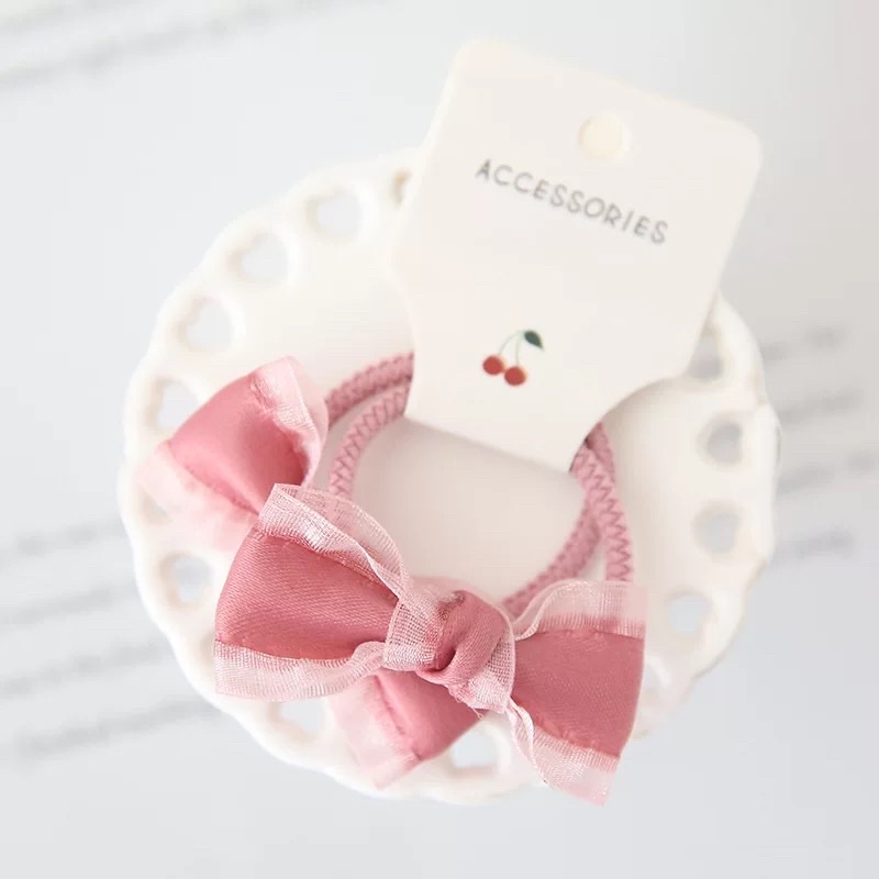 Set 2 dây buộc tóc nịt tóc nơ siêu xinh dành chi bé gái