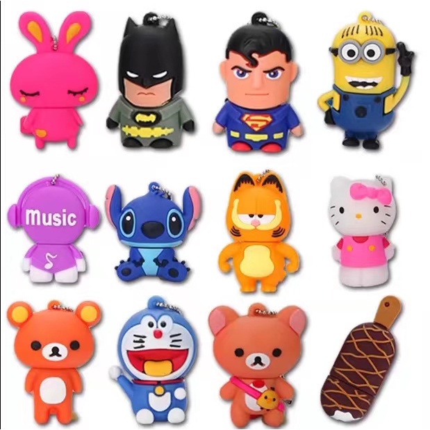 USB 2.0 dung lượng 2TB hình nhân vật hoạt hình 50 kiểu dáng tùy chọn