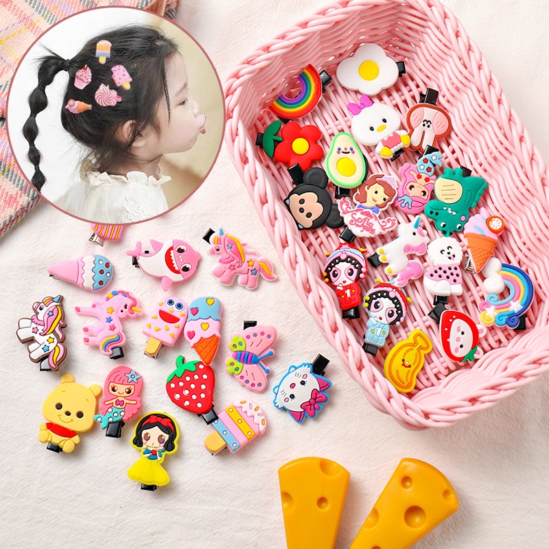 Set 10 Kẹp Tóc Thiết Kế Que Kem Bánh Kẹo Nhiều Màu Sắc Dễ Thương Cho Bé Gái