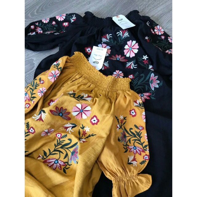 Đầm thêu hoa dáng suông GJP-hàng xuất xịn