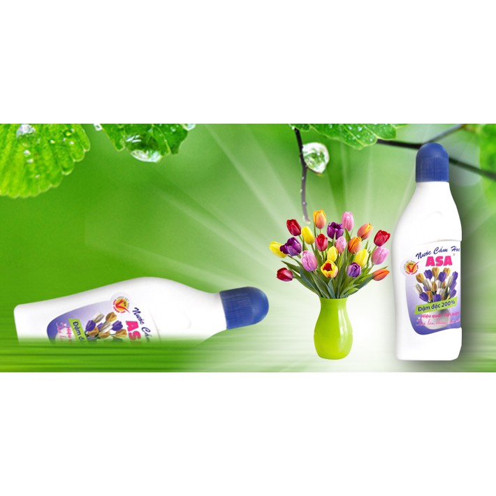 NƯỚC CẮM HOA ASA ĐẬM ĐẶC 200 % - GIỮ HOA TƯƠI LÂU KHÔNG THỐI NƯỚC CHAI 400 ML - 200 ML