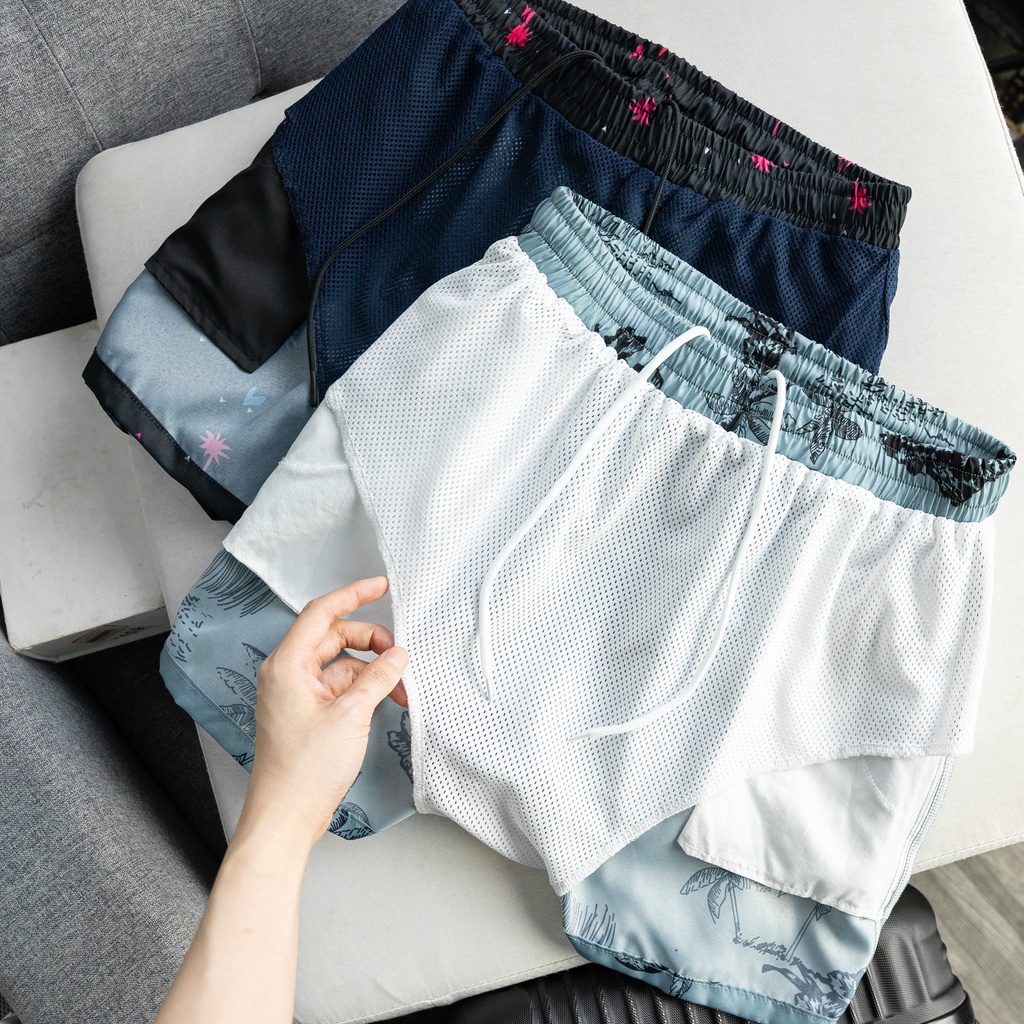 Quần Short nam đi biển họa tiết ZR,Hàng VNXK
